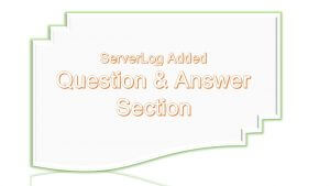 Ask question logo serverlog