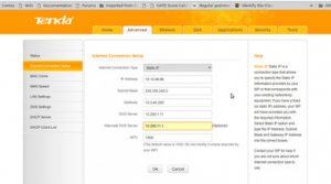 assign static ip to tenda n150 router demonstration image