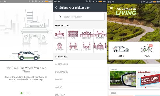 Zoomcar app setup